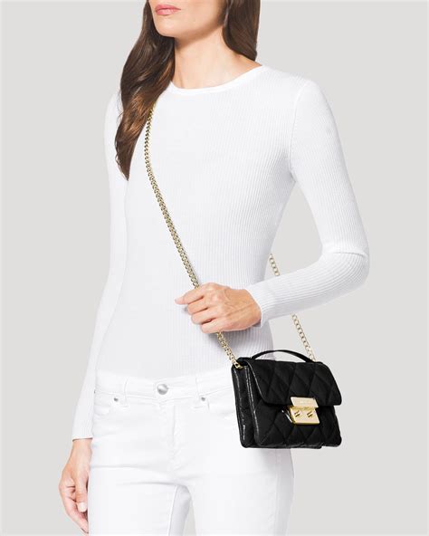 michael michael kors sloan small quilted leather crossbody|Michael Kors.